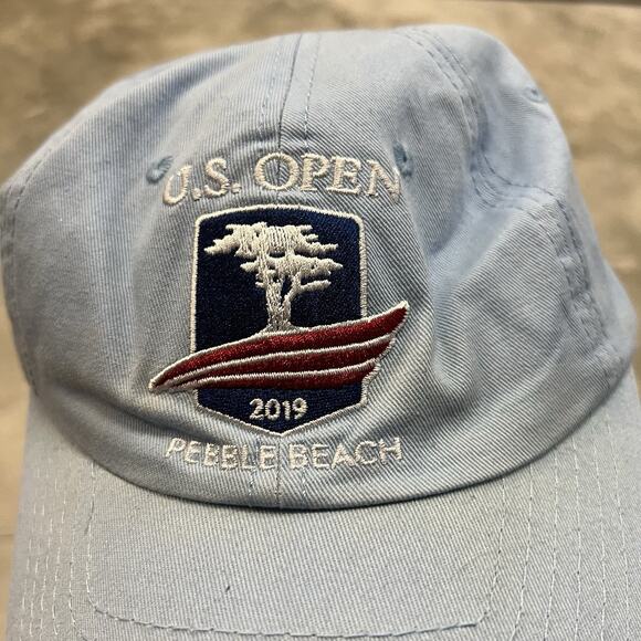 USGA MEMBER US OPEN GOLF HAT COTTON 2019 PEBBLE BEACH BLUE - Picture 4 of 7